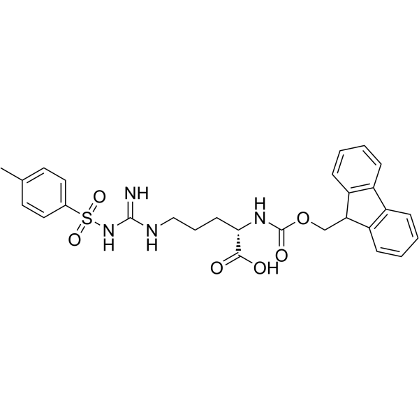 Nα-Fmoc-Nω-甲苯磺酰基-L-精氨酸结构式