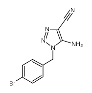5-氨基-1-(4-溴苄基)-1H-1,2,3-噻唑-4-甲腈结构式