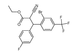ethyl 3-(2-bromo-4-(trifluoromethyl)phenyl)-2-cyano-3-(4-fluorophenyl)propanoate结构式