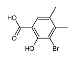 3-bromo-2-hydroxy-4,5-dimethyl-benzoic acid结构式