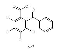 Benzoicacid, 2-benzoyl-3,4,5,6-tetrachloro-, sodium salt (1:1)结构式