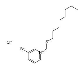 3-bromo-1-(octylsulfanylmethyl)pyridin-1-ium,chloride结构式