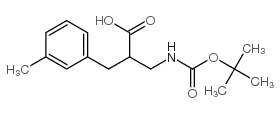 2-N-Boc-2-氨基甲基-3-间甲苯丙酸结构式