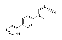 N'-cyano-N-[4-(1H-imidazol-5-yl)phenyl]-N-methylmethanimidamide结构式