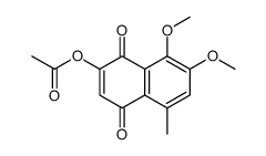 (7,8-dimethoxy-5-methyl-1,4-dioxonaphthalen-2-yl) acetate结构式