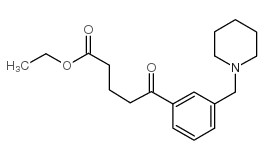 ETHYL 5-OXO-5-[3-(PIPERIDINOMETHYL)PHENYL]VALERATE结构式