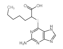 2-[(2-amino-5H-purin-6-yl)sulfanyl]heptanoic acid Structure