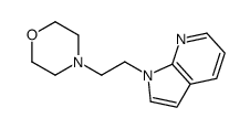 4-(2-pyrrolo[2,3-b]pyridin-1-ylethyl)morpholine结构式