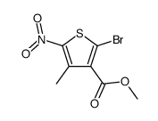 methyl 2-bromo-4-methyl-5-nitrothiophene-3-carboxylate Structure