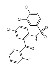 3,4-dichloro-N-[4-chloro-2-(2-fluoro-benzoyl)-phenyl]-benzenesulfonamide结构式