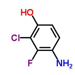 4-氨基-2-氯-3-氟苯酚结构式