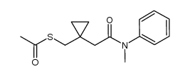 S-((1-(2-(methyl(phenyl)amino)-2-oxoethyl)cyclopropyl)methyl) ethanethioate结构式
