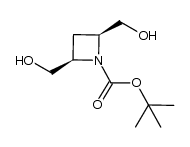 tert-butyl meso-2,4-bis(hydroxymethyl)azetidine-1-carboxylate结构式