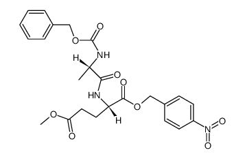 Carbobenzoxy-L-alanyl-(α-p-nitro-benzyl,γ-methyl)-L-glutamat结构式