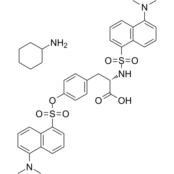 N,O-二丹磺酰基-L-酪氨酸环己基铵盐结构式