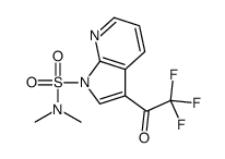 N,N-二甲基-3-(2,2,2-三氟乙酰基)-1H-吡咯并[2,3-b]吡啶-1-磺酰胺结构式