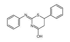 2-anilino-6-phenyl-5,6-dihydro-1,3-thiazin-4-one结构式