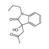 3-羟基-3-(2-氧代丙基)-1-丙基-1,3-二氢吲哚-2-酮结构式