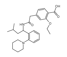 (S)-(+)-2-ethoxy-4-[N-[1-(2-piperidino-phenyl)-3-methyl-1-butyl]amino-carbonylmethyl]benzoic acid Structure