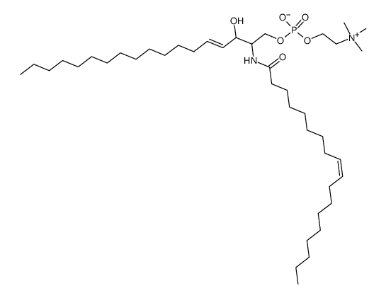 N-油酰基-D-赤型鞘氨酰基磷酰胆碱结构式