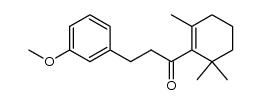 3-(3-methoxy-phenyl)-1-(2,6,6-trimethyl-cyclohex-1-enyl)-propan-1-one结构式