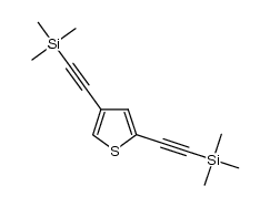 2,4-bis[2-(trimethylsilyl)ethynyl]thiophene结构式