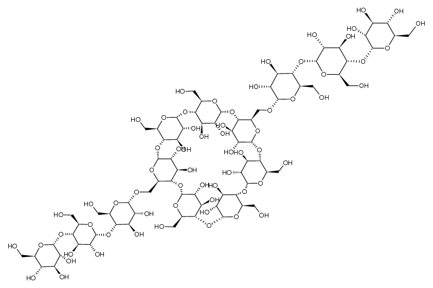 6A,6D-di-O-α-maltotriosyl-cG7 Structure