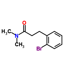 3-(2-溴苯基)-N,N-二甲基丙酰胺结构式
