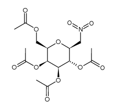 β-D-galactopyranosylnitromethane tetraacetate Structure