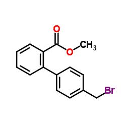 2-[4-(溴甲基)苯基]苯甲酸甲酯结构式