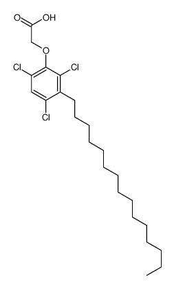 2-(2,4,6-trichloro-3-pentadecylphenoxy)acetic acid Structure