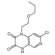 7-chloro-1-(2-propoxyethyl)-1,4-dihydropyrido[3,4-b]pyrazine-2,3-dione Structure