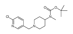 tert-butyl N-[1-[(6-chloropyridin-3-yl)methyl]piperidin-4-yl]-N-methylcarbamate Structure