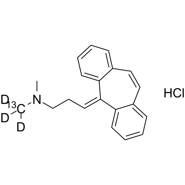 Cyclobenzaprine-13C,d3 hydrochloride结构式