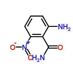 2-氨基-6-硝基苯甲酰胺结构式