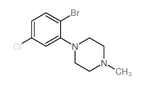 1-(2-溴-5-氯苯基)-4-甲基哌嗪结构式
