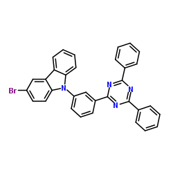 3-Bromo-9-[3-(4,6-diphenyl-1,3,5-triazin-2-yl)phenyl]-9H-carbazole structure