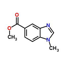 1-甲基-1H-苯并咪唑-5-羧酸甲酯结构式