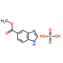 1H-苯并咪唑-6-羧酸甲酯硫酸盐结构式