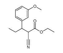 2-cyano-3-(3-methoxy-phenyl)-pentanoic acid ethyl ester结构式