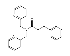 3-phenyl-N,N-bis(pyridin-2-ylmethyl)propanamide结构式