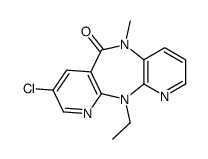 8-chloro-11-ethyl-5-methyldipyrido[2,3-d:2',3'-h][1,4]diazepin-6-one结构式