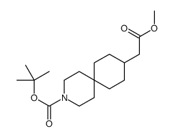 9-(2-甲氧基-2-氧代乙基)-3-氮杂螺[5.5]十一烷-3-羧酸叔丁酯结构式