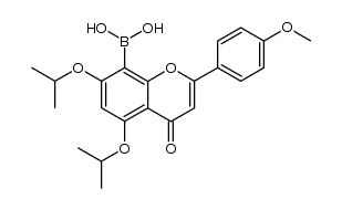 (5,7-diisopropoxy-2-(4-methoxyphenyl)-4-oxo-4H-chromen-8-yl)boronic acid Structure