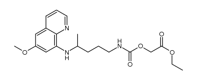 8-[4-(2-ethoxycarbonylmethoxycarbonyl)amino-1-methylbutylamino]-6-methoxyquinoline Structure