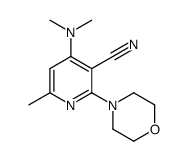 4-(dimethylamino)-6-methyl-2-morpholin-4-ylpyridine-3-carbonitrile结构式
