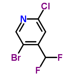 5-Bromo-2-chloro-4-(difluoromethyl)pyridine Structure