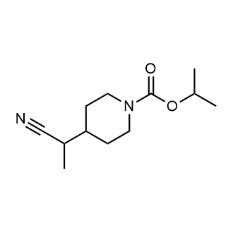4-(1-氰乙基)哌啶-1-羧酸异丙酯结构式