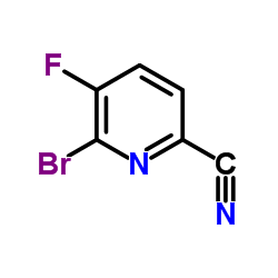 2-Bromo-3-fluoropyridine-6-carbonitrile structure