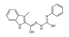 1-[(3-methyl-1H-indole-2-carbonyl)amino]-3-phenylthiourea Structure